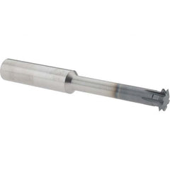 Accupro - 1/2° 1/2" Cut Diam, 0.109" Cut Width, 1/2" Shank, Solid Carbide Double-Angle Cutter - Exact Tooling