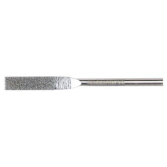 0.157″ × 0.040″ Electroplated Diamond File Flat 100 Grit 5/8″ Diamond - Exact Tooling
