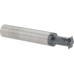 Accupro - 1/2° 1/2" Cut Diam, 0.109" Cut Width, 1/2" Shank, Solid Carbide Double-Angle Cutter - Exact Tooling