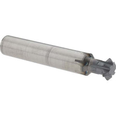 Accupro - 1/2° 1/2" Cut Diam, 0.187" Cut Width, 1/2" Shank, Solid Carbide Double-Angle Cutter - Exact Tooling