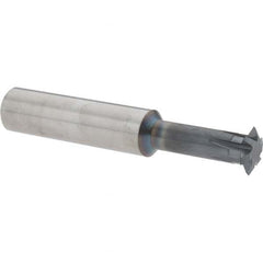 Accupro - 1/2° 1/2" Cut Diam, 0.109" Cut Width, 1/2" Shank, Solid Carbide Double-Angle Cutter - Exact Tooling
