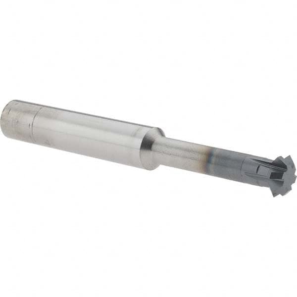 Accupro - 1/2° 1/2" Cut Diam, 0.187" Cut Width, 1/2" Shank, Solid Carbide Double-Angle Cutter - Exact Tooling