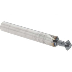 Accupro - 1/4° 1/4" Cut Diam, 1/8" Cut Width, 1/4" Shank, Solid Carbide Double-Angle Cutter - Exact Tooling