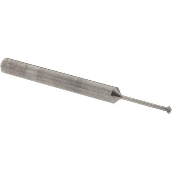 Accupro - 1/16° 1/16" Cut Diam, 0.031" Cut Width, 1/8" Shank, Solid Carbide Double-Angle Cutter - Exact Tooling