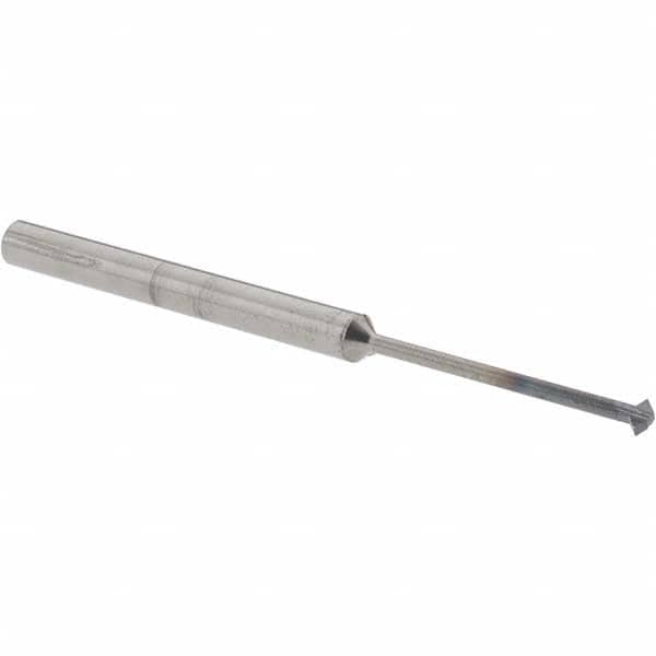 Accupro - 3/32° 3/32" Cut Diam, 0.047" Cut Width, 1/8" Shank, Solid Carbide Double-Angle Cutter - Exact Tooling