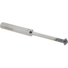 Accupro - 1/4° 1/4" Cut Diam, 1/8" Cut Width, 1/4" Shank, Solid Carbide Double-Angle Cutter - Exact Tooling