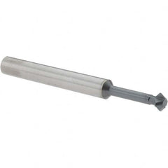 Accupro - 1/4° 1/4" Cut Diam, 1/8" Cut Width, 1/4" Shank, Solid Carbide Double-Angle Cutter - Exact Tooling