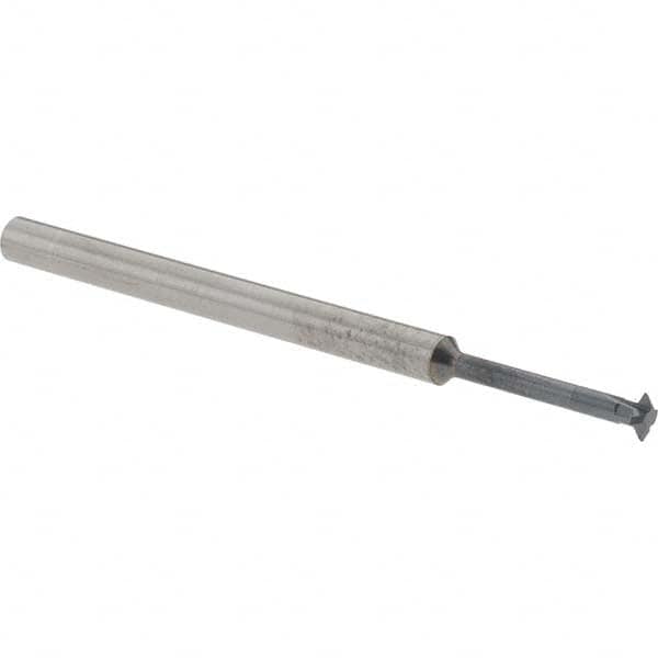 Accupro - 1/8° 1/8" Cut Diam, 0.036" Cut Width, 1/8" Shank, Solid Carbide Double-Angle Cutter - Exact Tooling