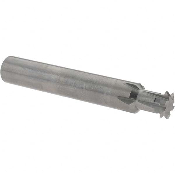 Accupro - 3/8° 3/8" Cut Diam, 0.072" Cut Width, 3/8" Shank, Solid Carbide Double-Angle Cutter - Exact Tooling