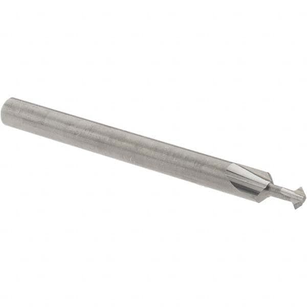 Accupro - 3/32° 3/32" Cut Diam, 0.047" Cut Width, 1/8" Shank, Solid Carbide Double-Angle Cutter - Exact Tooling