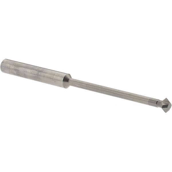 Accupro - 3/16° 3/16" Cut Diam, 0.093" Cut Width, 3/16" Shank, Solid Carbide Double-Angle Cutter - Exact Tooling