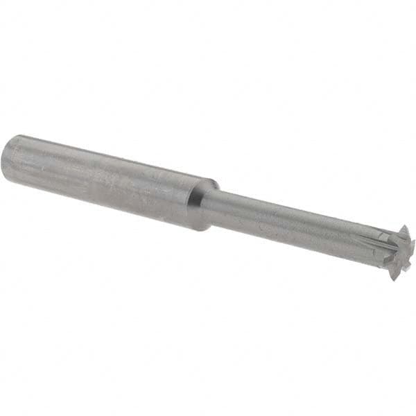 Accupro - 3/8° 3/8" Cut Diam, 0.072" Cut Width, 3/8" Shank, Solid Carbide Double-Angle Cutter - Exact Tooling