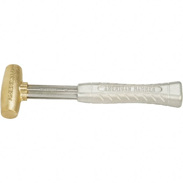 American Hammer - 1-1/2 Lb Head 1-3/4" Face Brass Hammer - Exact Tooling
