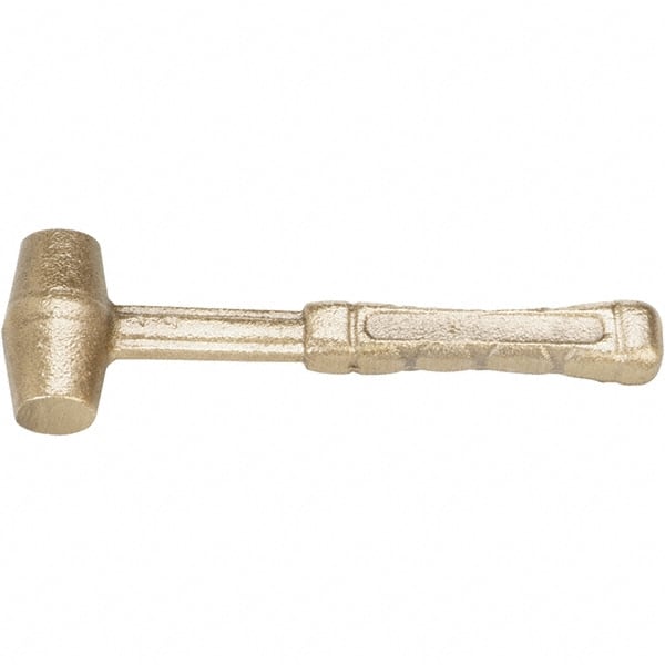 American Hammer - 1/2 Lb Head 1-1/2" Face Zinc Aluminum Alloy Non-Sparking - Exact Tooling