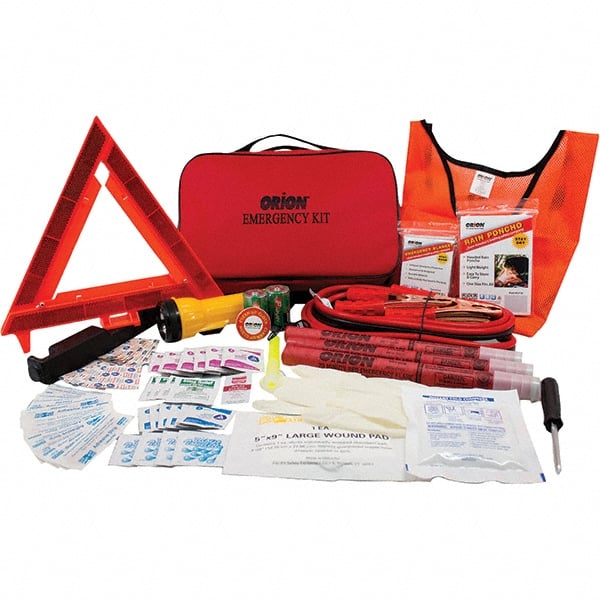 PRO-SAFE - Highway Safety Kits Type: Emergency Roadside Kit Number of Pieces: 79 - Exact Tooling