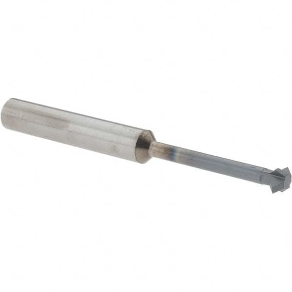 Accupro - ° 6mm Cut Diam, 0.118" Cut Width, 1/4" Shank, Solid Carbide Double-Angle Cutter - Exact Tooling