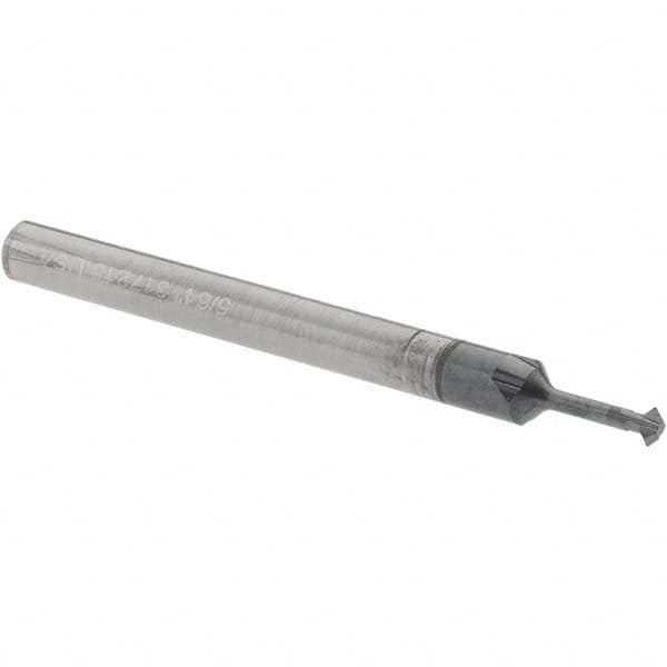 Accupro - 5/64° 5/64" Cut Diam, 0.039" Cut Width, 1/8" Shank, Solid Carbide Double-Angle Cutter - Exact Tooling