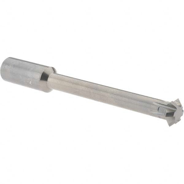 Accupro - 1/2° 1/2" Cut Diam, 0.187" Cut Width, 1/2" Shank, Solid Carbide Double-Angle Cutter - Exact Tooling