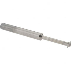 Accupro - 1/4° 1/4" Cut Diam, 0.072" Cut Width, 1/4" Shank, Solid Carbide Double-Angle Cutter - Exact Tooling