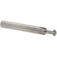 Accupro - 1/4° 1/4" Cut Diam, 1/8" Cut Width, 1/4" Shank, Solid Carbide Double-Angle Cutter - Exact Tooling