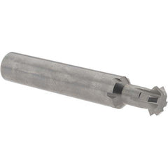 Accupro - 1/2° 1/2" Cut Diam, 0.187" Cut Width, 1/2" Shank, Solid Carbide Double-Angle Cutter - Exact Tooling