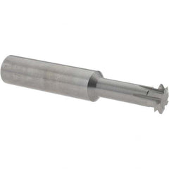 Accupro - 1/2° 1/2" Cut Diam, 0.109" Cut Width, 1/2" Shank, Solid Carbide Double-Angle Cutter - Exact Tooling