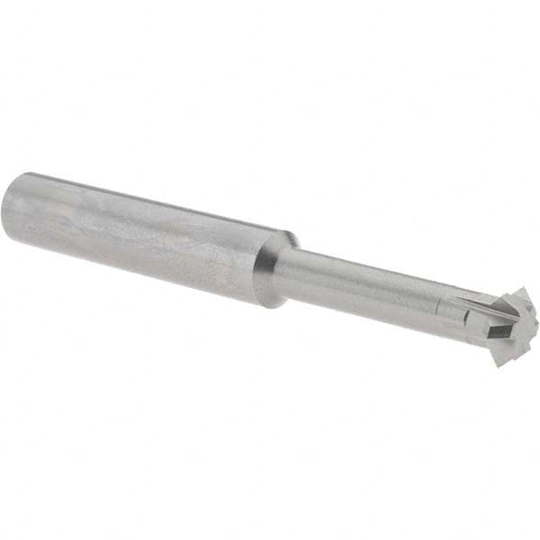 Accupro - 1/2° 1/2" Cut Diam, 0.187" Cut Width, 1/2" Shank, Solid Carbide Double-Angle Cutter - Exact Tooling