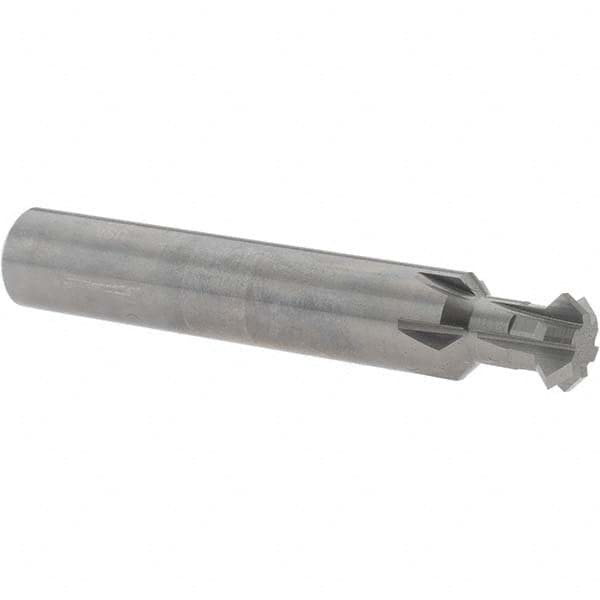 Accupro - 1/2° 1/2" Cut Diam, 0.187" Cut Width, 1/2" Shank, Solid Carbide Double-Angle Cutter - Exact Tooling