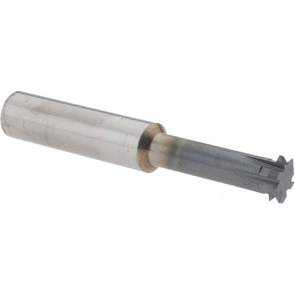 Accupro - 3/8° 3/8" Cut Diam, 0.072" Cut Width, 3/8" Shank, Solid Carbide Double-Angle Cutter - Exact Tooling