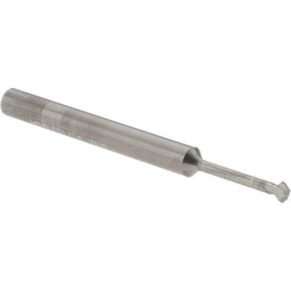 Accupro - 3/32° 3/32" Cut Diam, 0.047" Cut Width, 1/8" Shank, Solid Carbide Double-Angle Cutter - Exact Tooling