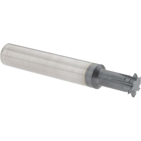 Accupro - 3/8° 3/8" Cut Diam, 0.072" Cut Width, 3/8" Shank, Solid Carbide Double-Angle Cutter - Exact Tooling
