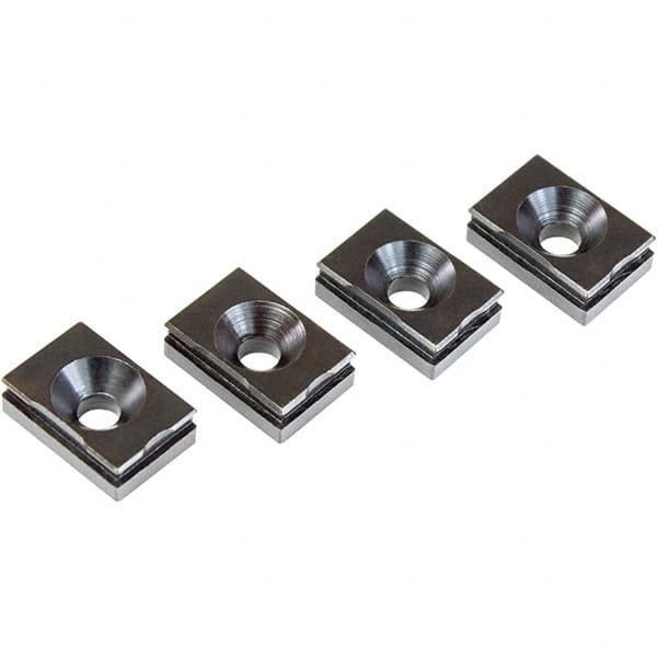 Air Vise Workholding - 2 Piece Vise Workholding Grapplers - Alloy Steel, 12.75mm Long, 1/4" High - Exact Tooling