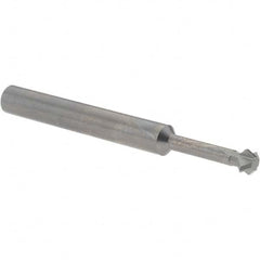 Accupro - 1/4° 1/4" Cut Diam, 1/8" Cut Width, 1/4" Shank, Solid Carbide Double-Angle Cutter - Exact Tooling