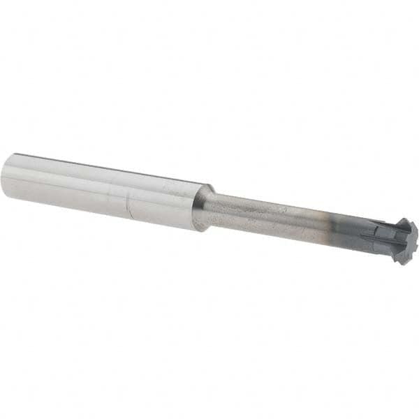 Accupro - 3/8° 3/8" Cut Diam, 1/8" Cut Width, 3/8" Shank, Solid Carbide Double-Angle Cutter - Exact Tooling