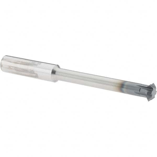 Accupro - 3/8° 3/8" Cut Diam, 1/8" Cut Width, 3/8" Shank, Solid Carbide Double-Angle Cutter - Exact Tooling