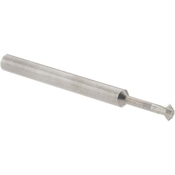 Accupro - ° 3mm Cut Diam, 0.059" Cut Width, 1/8" Shank, Solid Carbide Double-Angle Cutter - Exact Tooling
