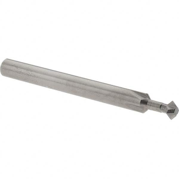 Accupro - 3/16° 3/16" Cut Diam, 0.093" Cut Width, 3/16" Shank, Solid Carbide Double-Angle Cutter - Exact Tooling