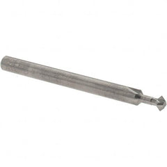 Accupro - 1/8° 1/8" Cut Diam, 0.062" Cut Width, 1/8" Shank, Solid Carbide Double-Angle Cutter - Exact Tooling
