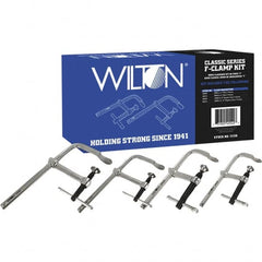 Wilton - Sliding Arm Clamp Sets Clamp Type: Standard Throat Depths (Decimal Inch): 2.2500; 4.7500; 5.5000 - Exact Tooling