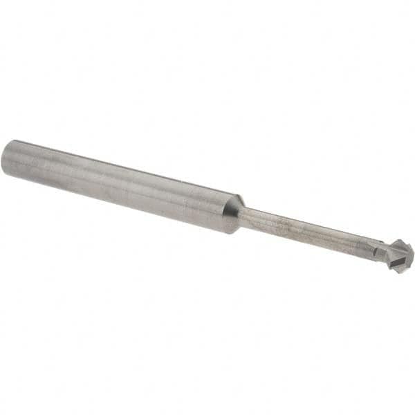 Accupro - 1/4° 1/4" Cut Diam, 1/8" Cut Width, 1/4" Shank, Solid Carbide Double-Angle Cutter - Exact Tooling