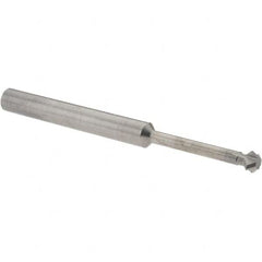 Accupro - 1/4° 1/4" Cut Diam, 1/8" Cut Width, 1/4" Shank, Solid Carbide Double-Angle Cutter - Exact Tooling