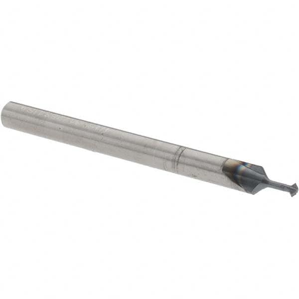 Accupro - 1/16° 1/16" Cut Diam, 0.031" Cut Width, 1/8" Shank, Solid Carbide Double-Angle Cutter - Exact Tooling