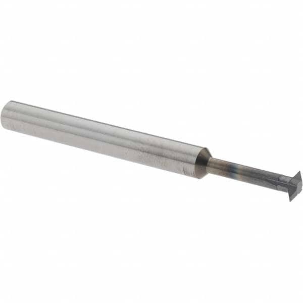 Accupro - 3/16° 3/16" Cut Diam, 0.055" Cut Width, 3/16" Shank, Solid Carbide Double-Angle Cutter - Exact Tooling