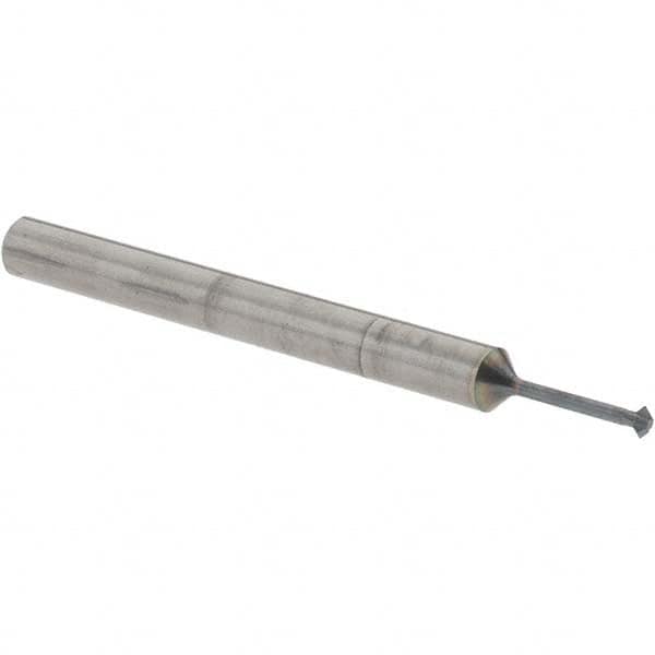 Accupro - 1/16° 1/16" Cut Diam, 0.031" Cut Width, 1/8" Shank, Solid Carbide Double-Angle Cutter - Exact Tooling