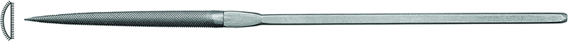 5-1/2" Escapement File, Half-Round, Cut 2 - Exact Tooling
