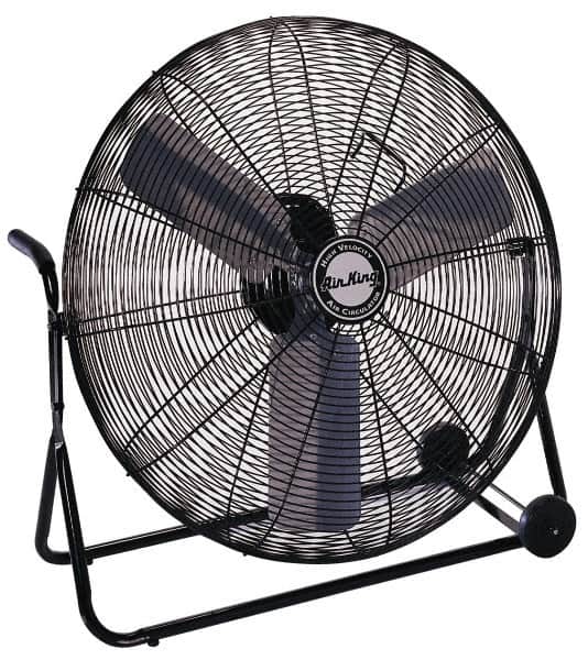 Air King - 30" Blade, 1/4 hp, 3,450, 6,000 & 7,650 CFM, Low Floor Stand Industrial Circulation Fan - Exact Tooling