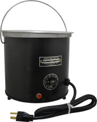 WAAGE - 1 Gal, 5-1/2" Deep, 150 to 450°F, Dip Coat Pot - 8" ID, 115 Volts, 1000 Watts - Exact Tooling