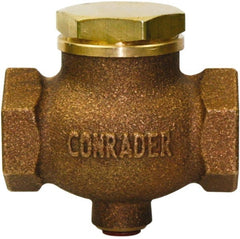 Conrader - 2" Bronze Check Valve - Inline, FNPT x FNPT - Exact Tooling