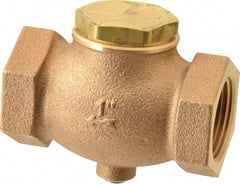 Conrader - 1" Bronze Check Valve - Inline, FNPT x FNPT - Exact Tooling