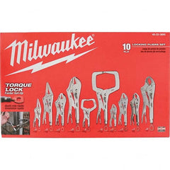 Milwaukee Tool - Plier Sets Set Type: Locking Pliers Number of Pieces: 10 - Exact Tooling